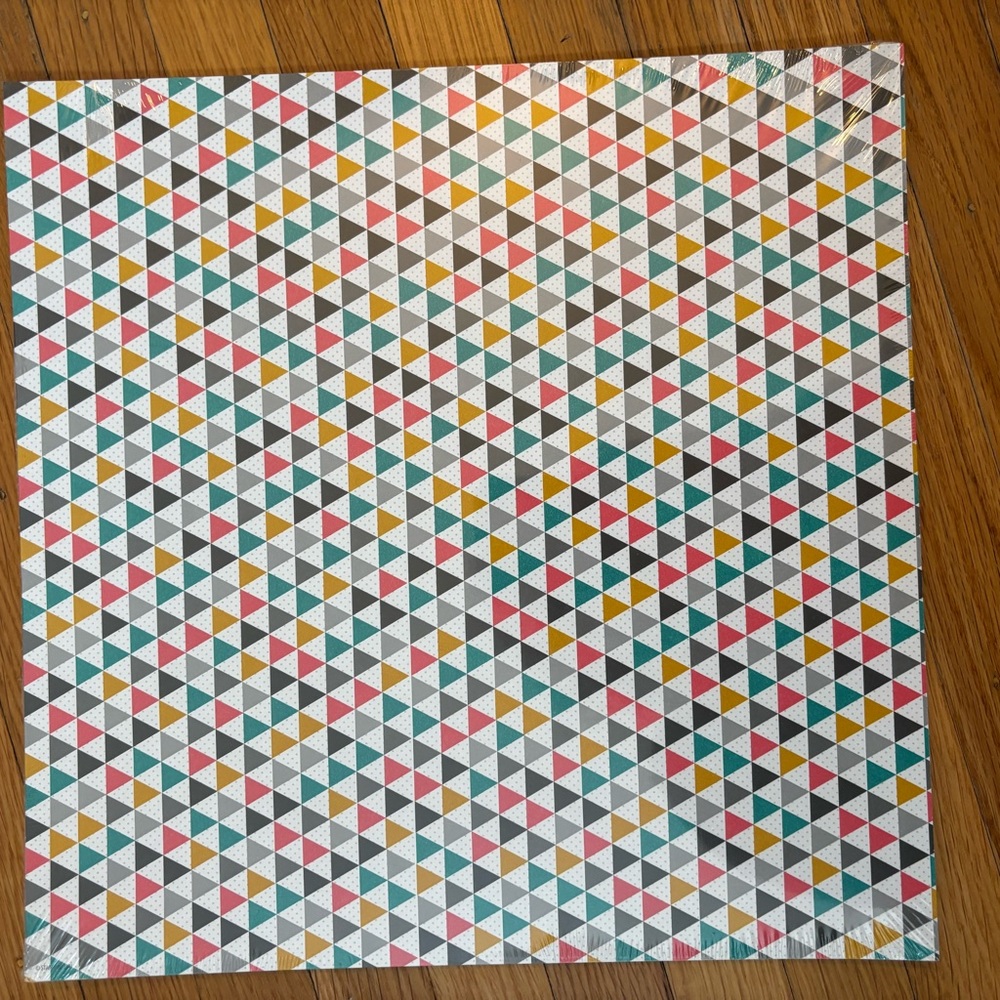 Stampin' Up! Geometric Triangle Double-sided Cardstock in Teal, Mustard & Coral